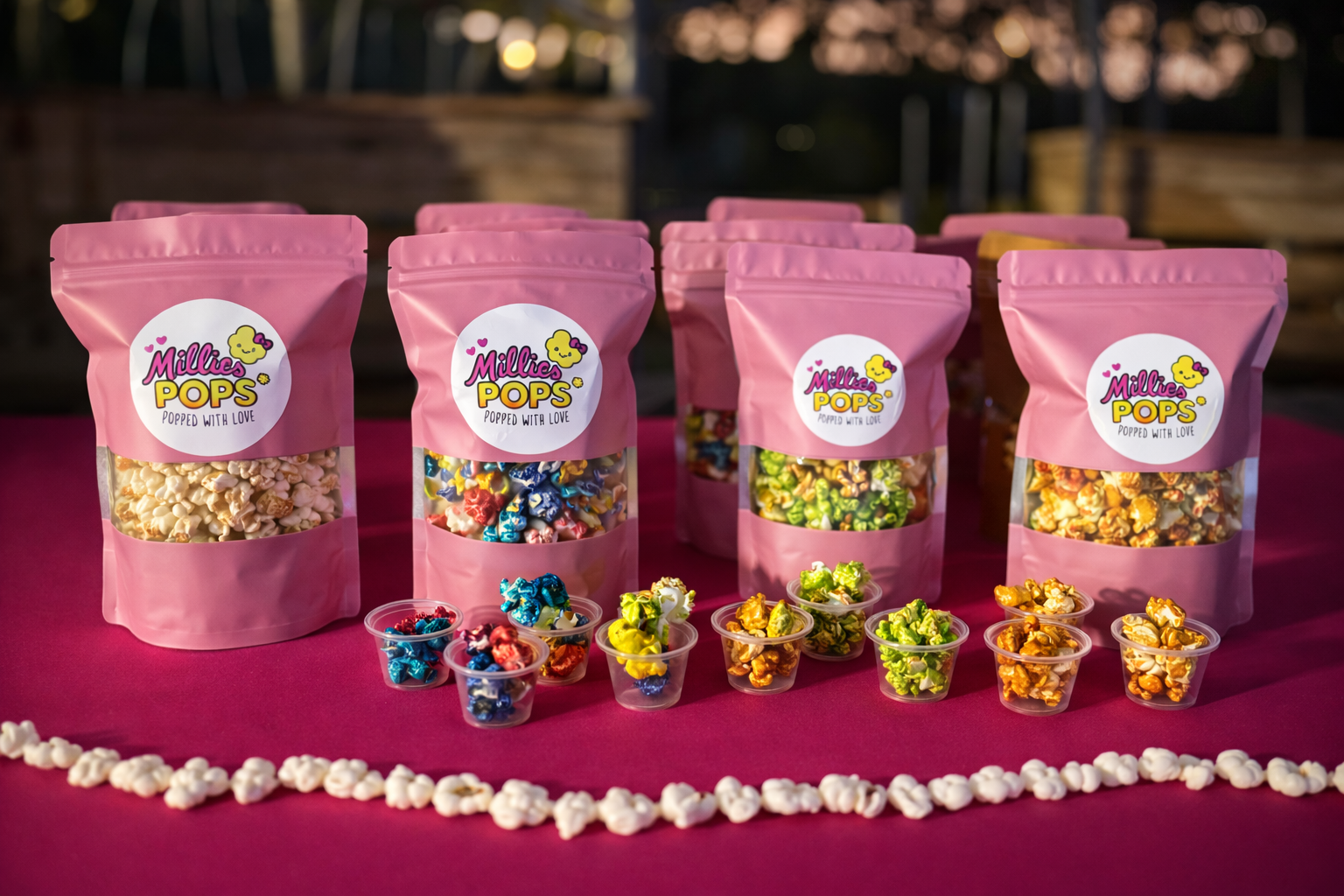 Millie's Pops flavor samples at an event